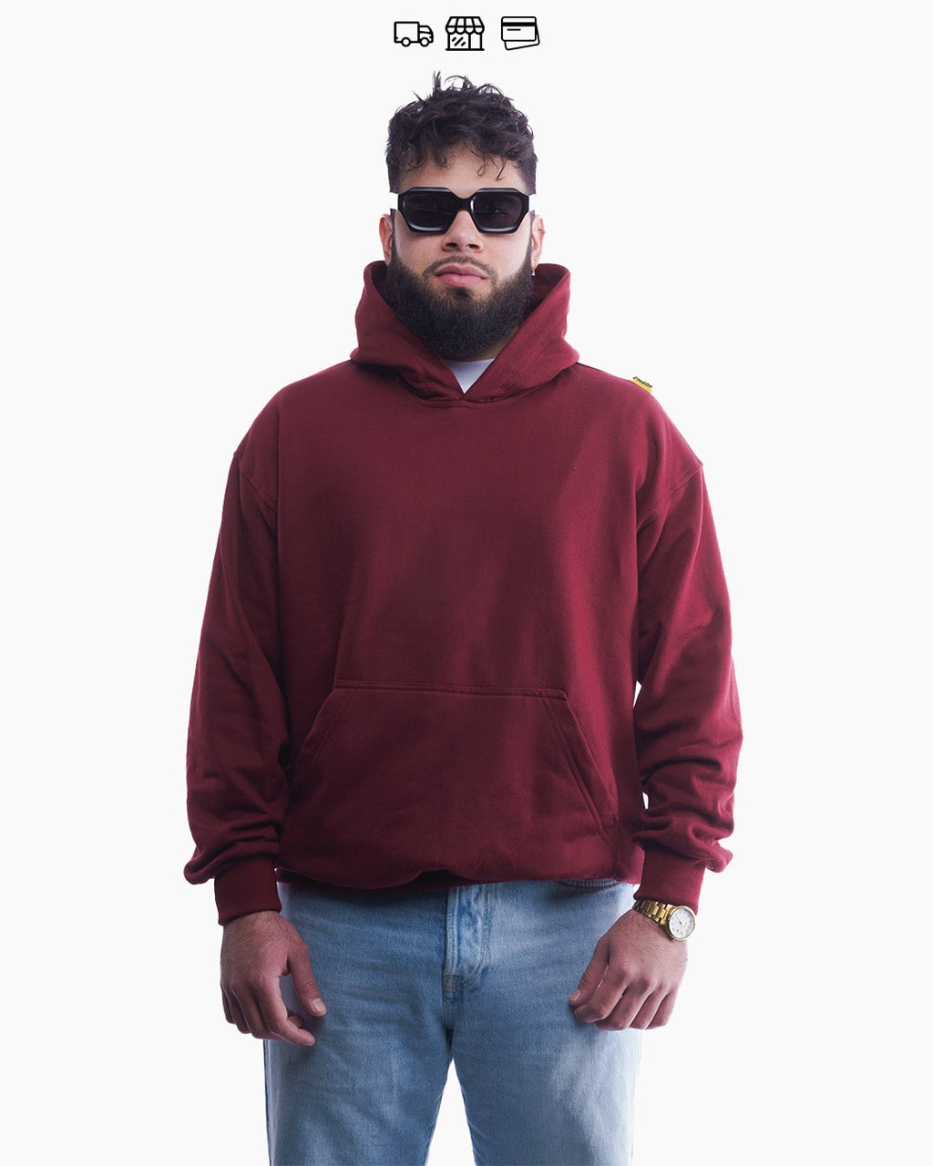 BASIC//ESSENCIAL OVERSIZED HOODIE BURDEO