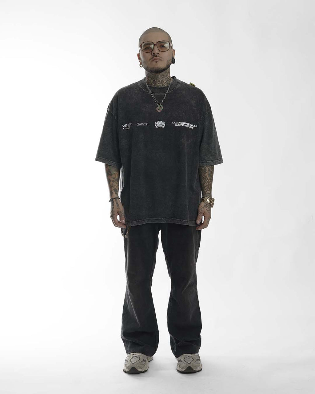 "ALL IN RACING" // OVERSIZED TEES // ACID WASH