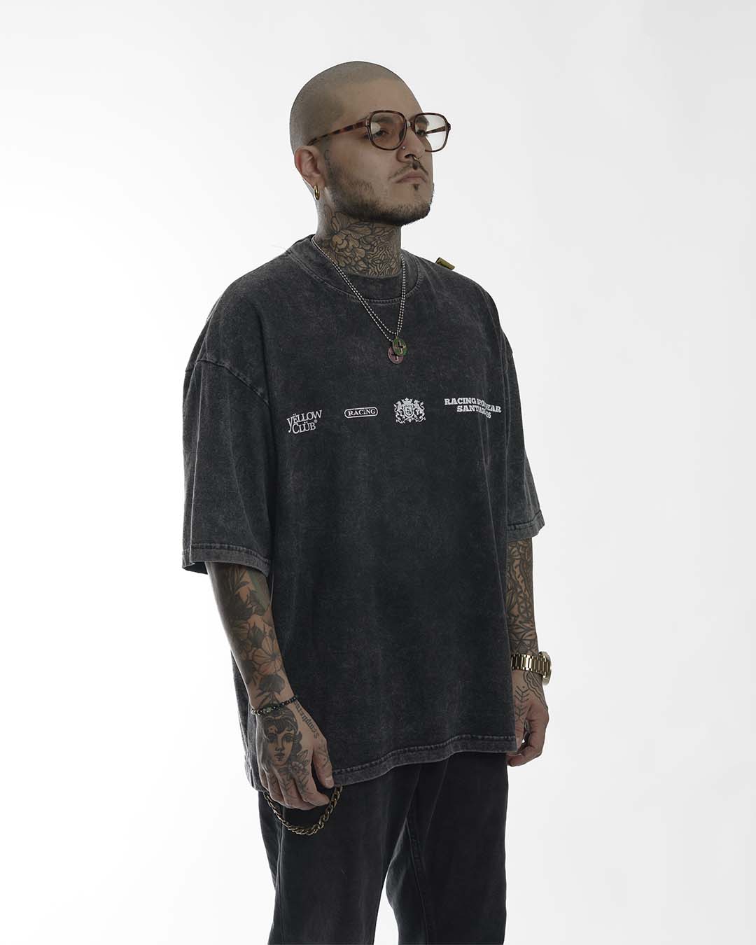 "ALL IN RACING" // OVERSIZED TEES // ACID WASH