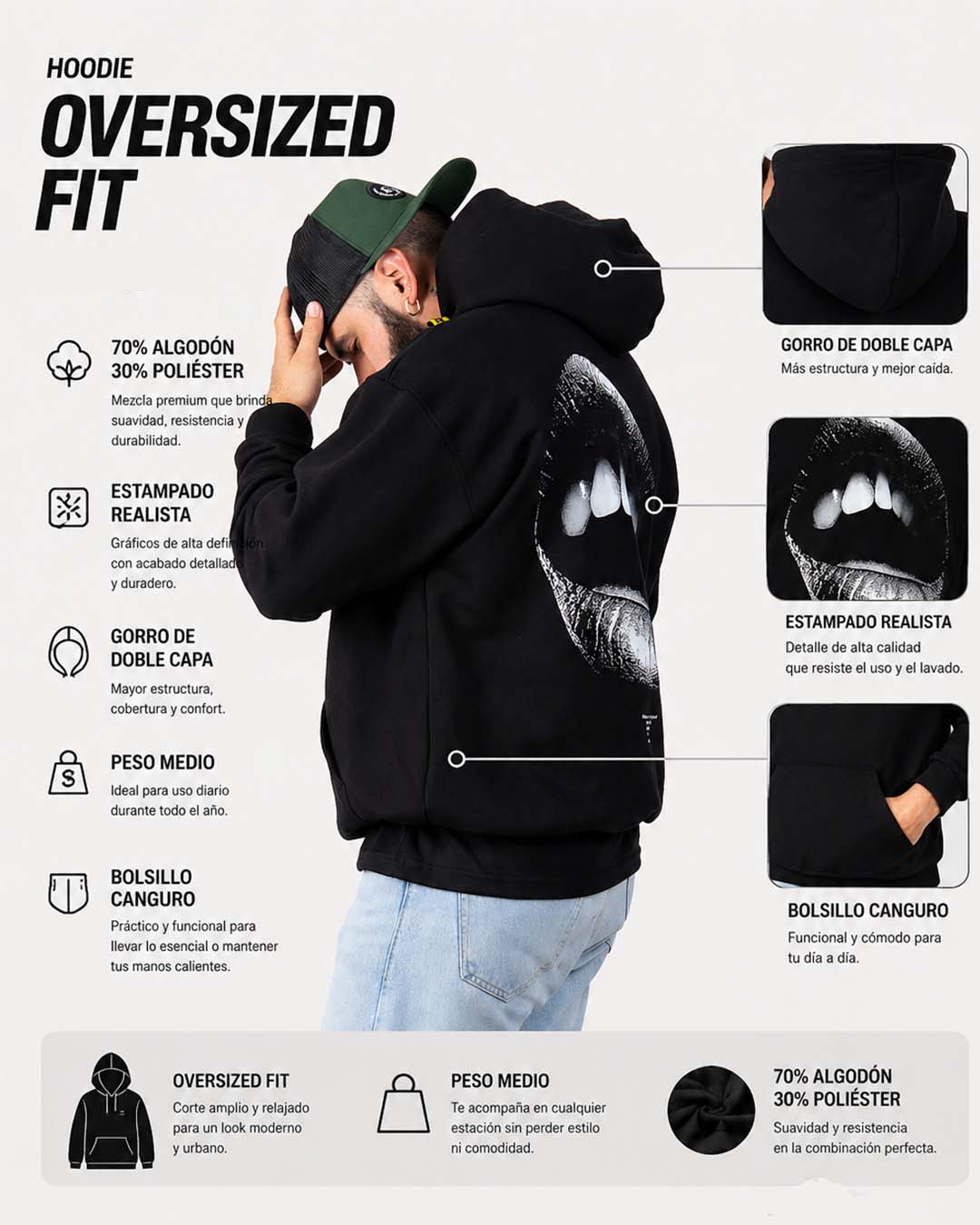 "LIPS" // HOODIE OVERSIZED