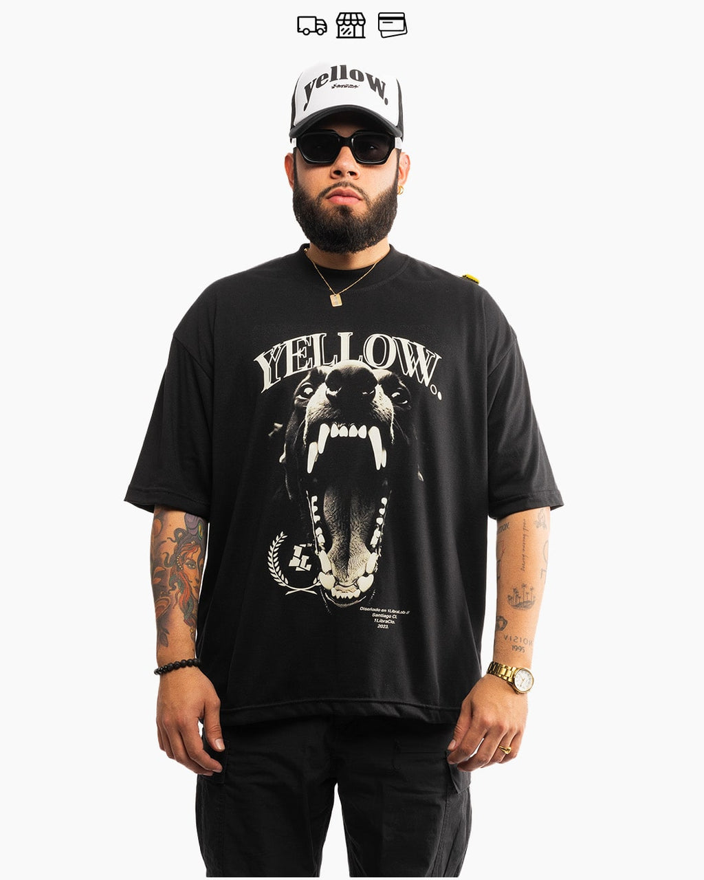 POLERAS OVERSIZED// CANINE BLACK