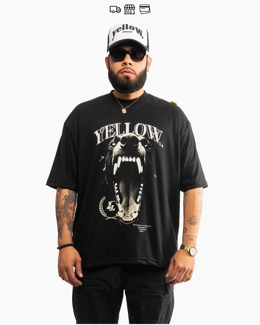 POLERAS OVERSIZED// CANINE BLACK