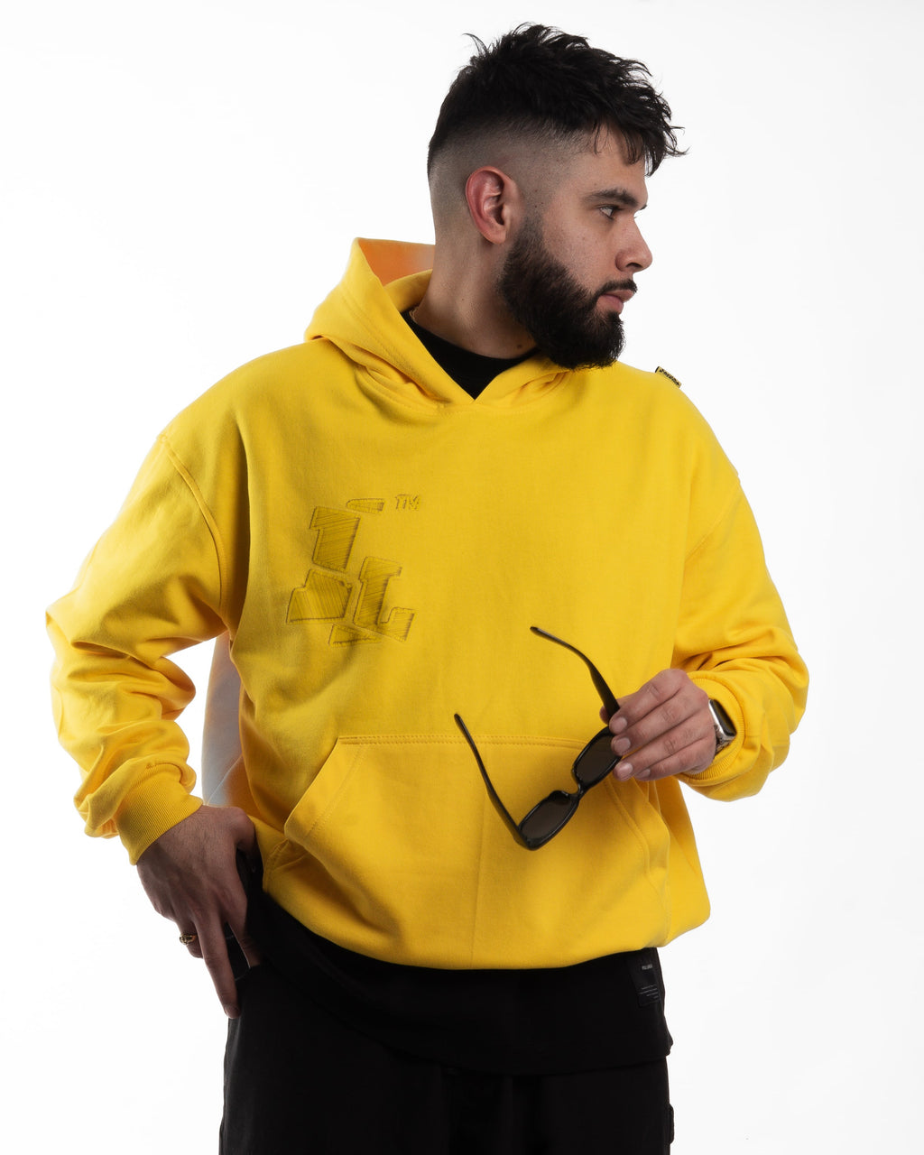 YELLOW CLUB HOODIE // OVERSIZED FIT