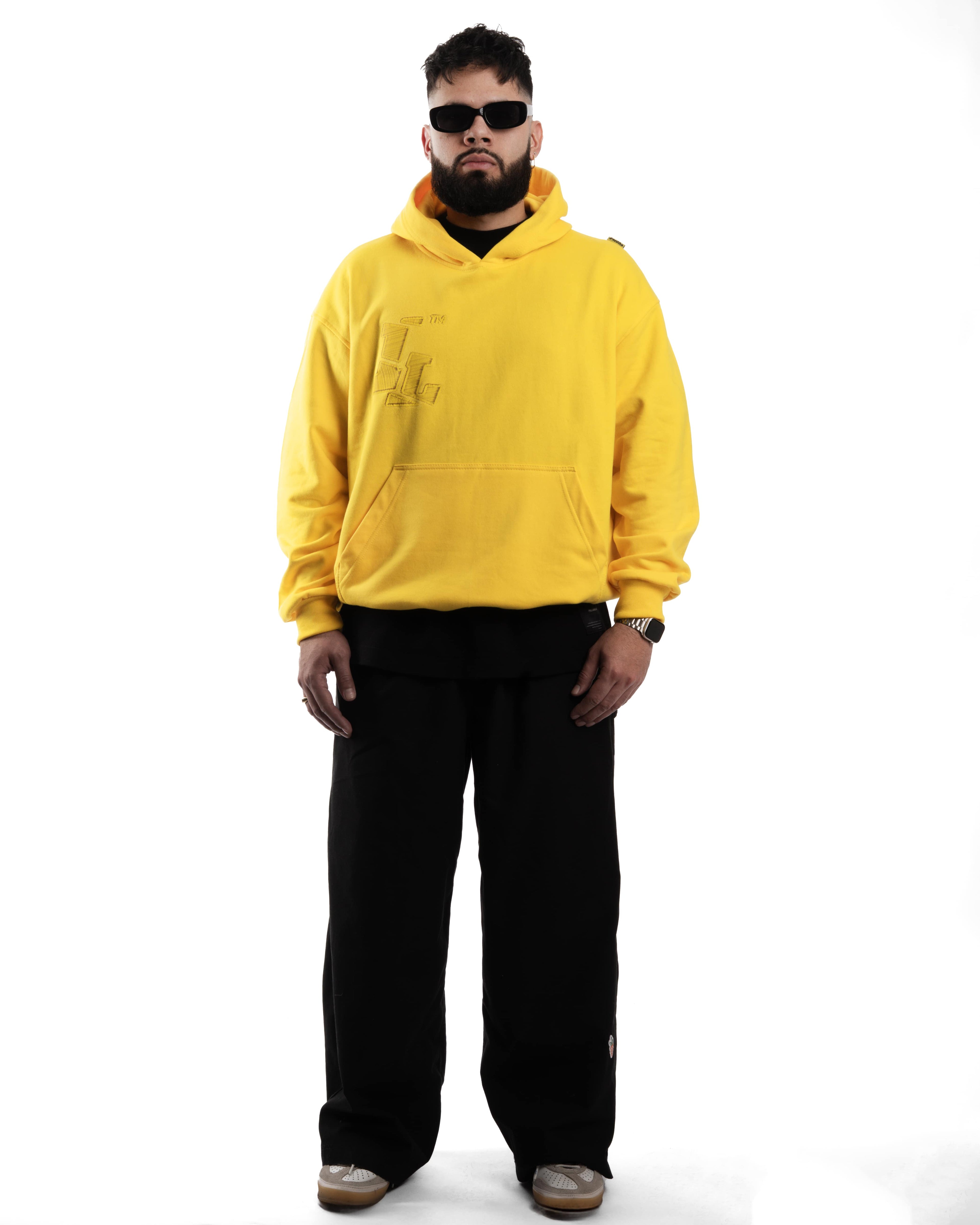 YELLOW CLUB HOODIE // OVERSIZED FIT