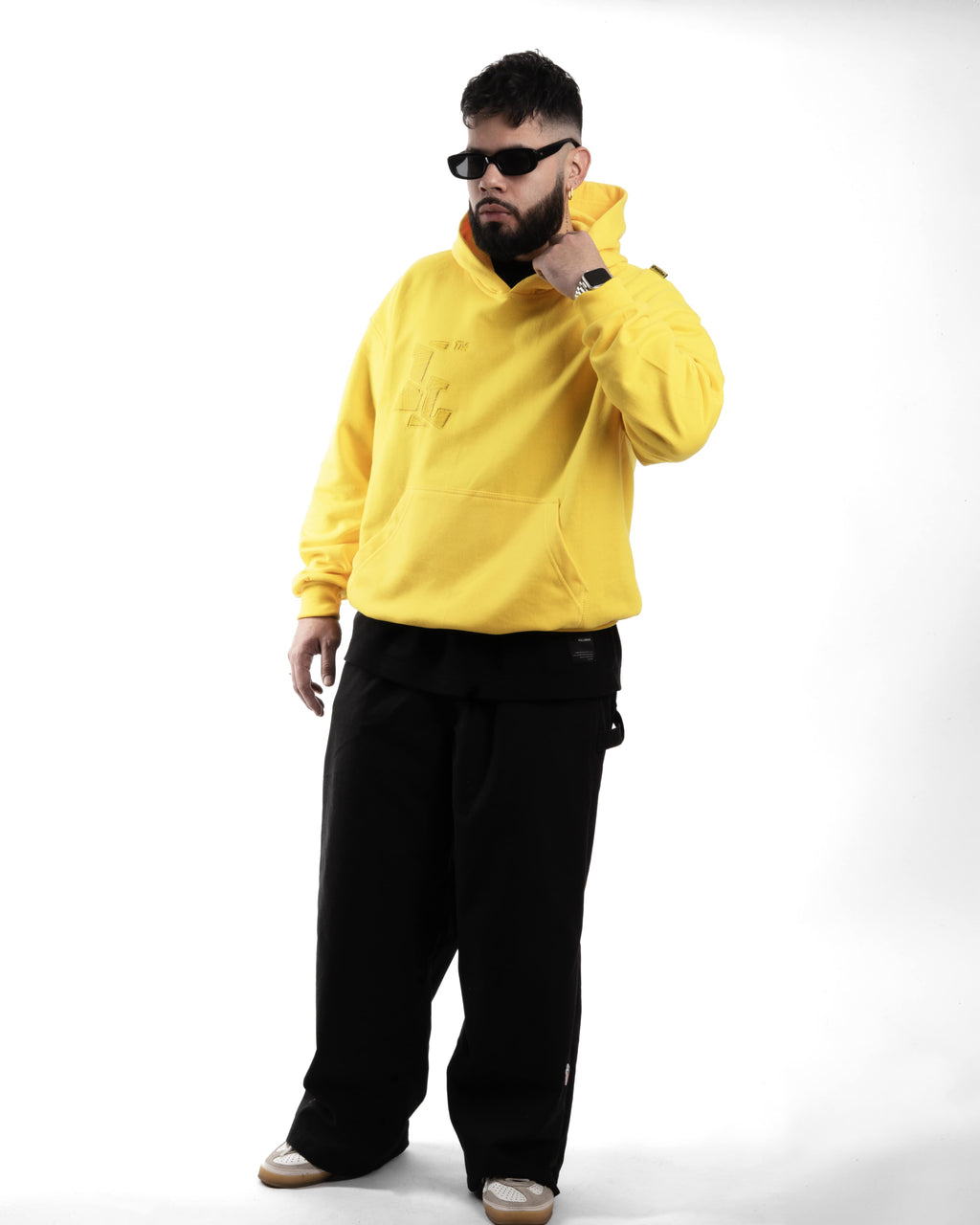YELLOW CLUB HOODIE // OVERSIZED FIT