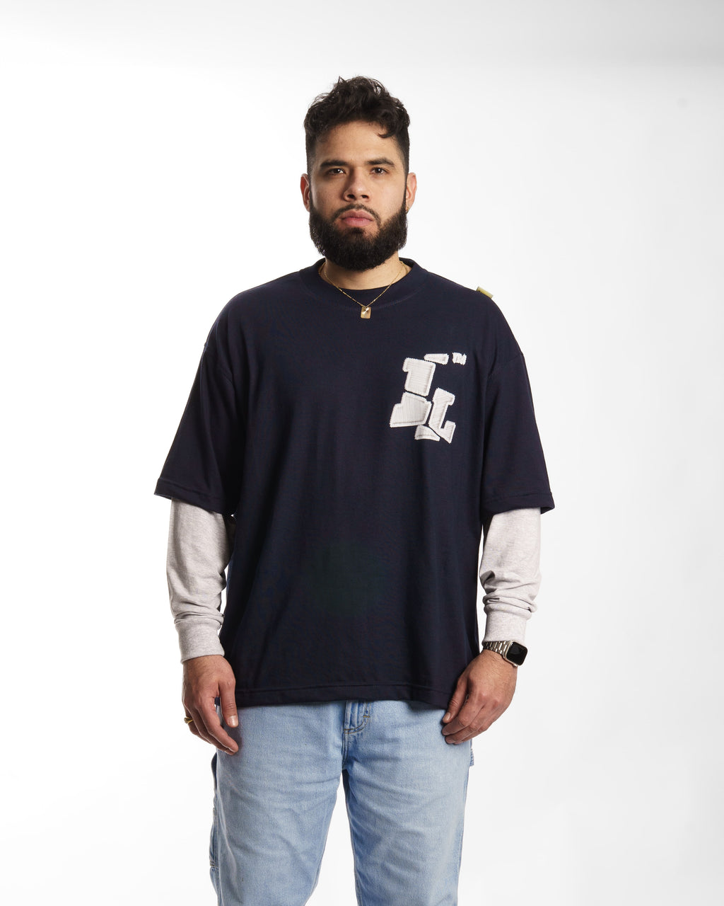 "1LB STITCH LOOK" // POLERA OVERSIZED DOUBLE SLEEVE
