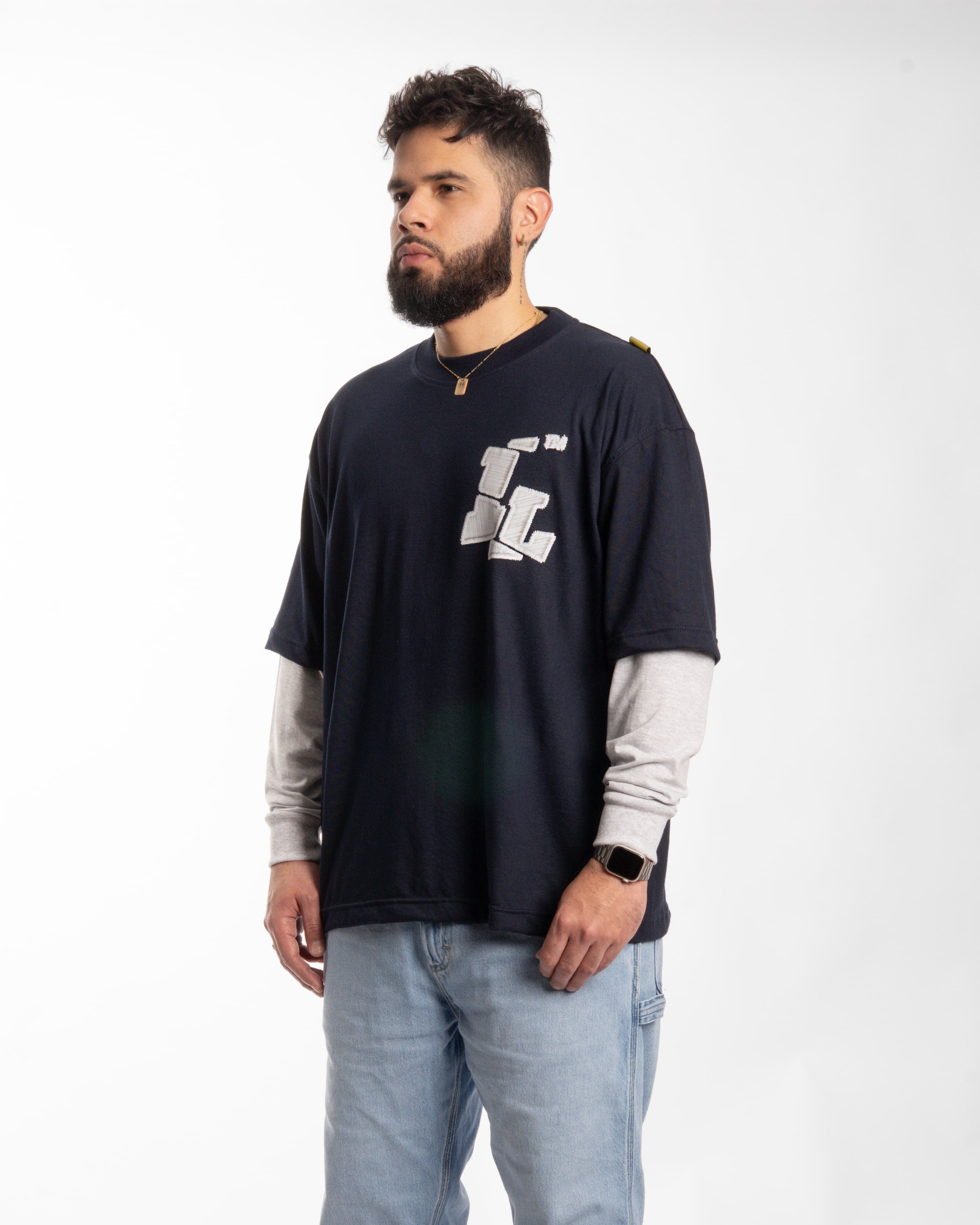 "1LB STITCH LOOK" // POLERA OVERSIZED DOUBLE SLEEVE