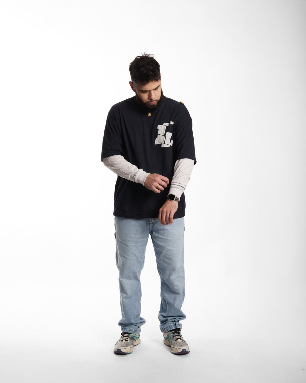 "1LB STITCH LOOK" // POLERA OVERSIZED DOUBLE SLEEVE