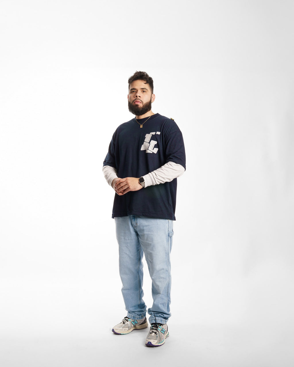 "1LB STITCH LOOK" // POLERA OVERSIZED DOUBLE SLEEVE