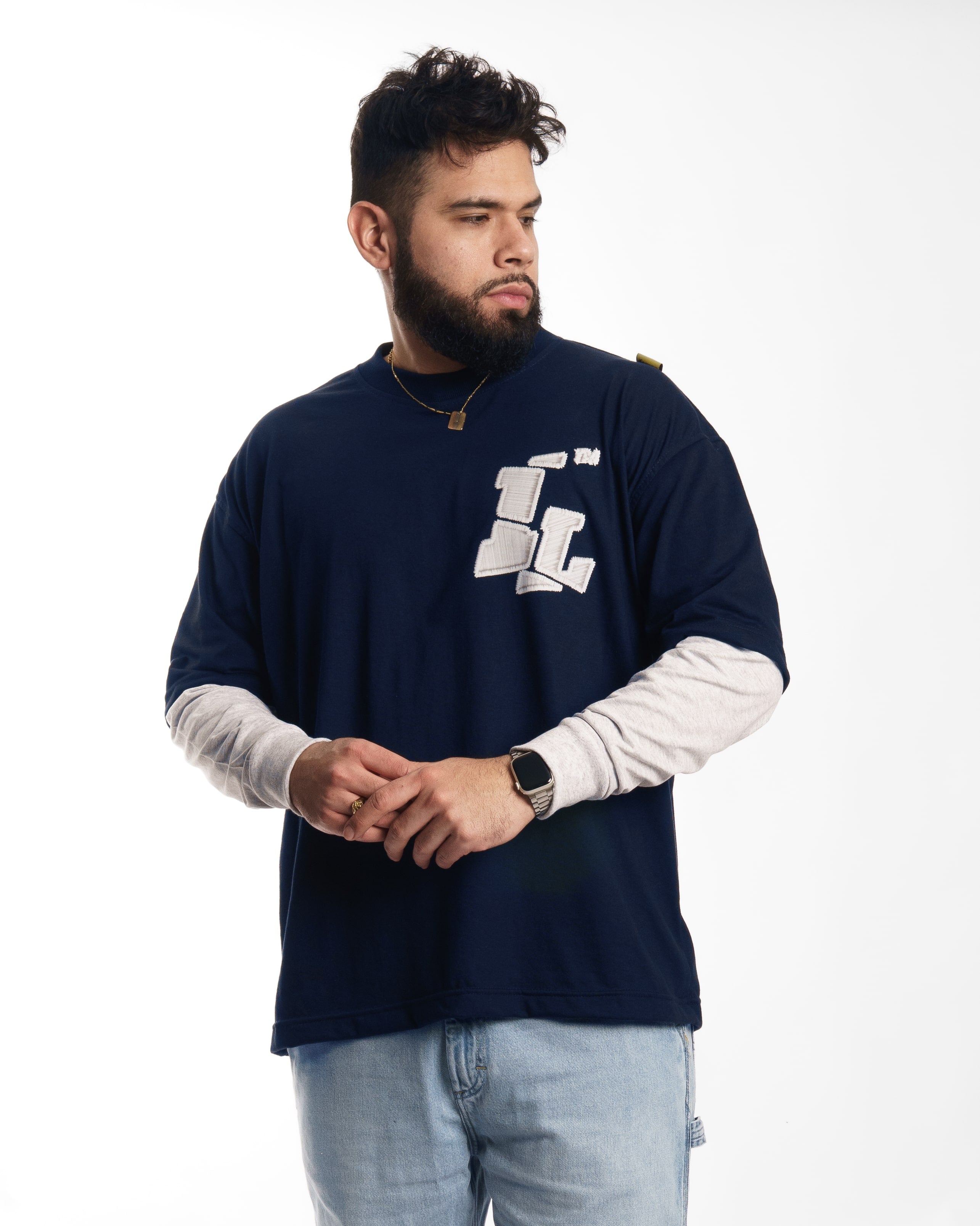 "1LB STITCH LOOK" // POLERA OVERSIZED DOUBLE SLEEVE