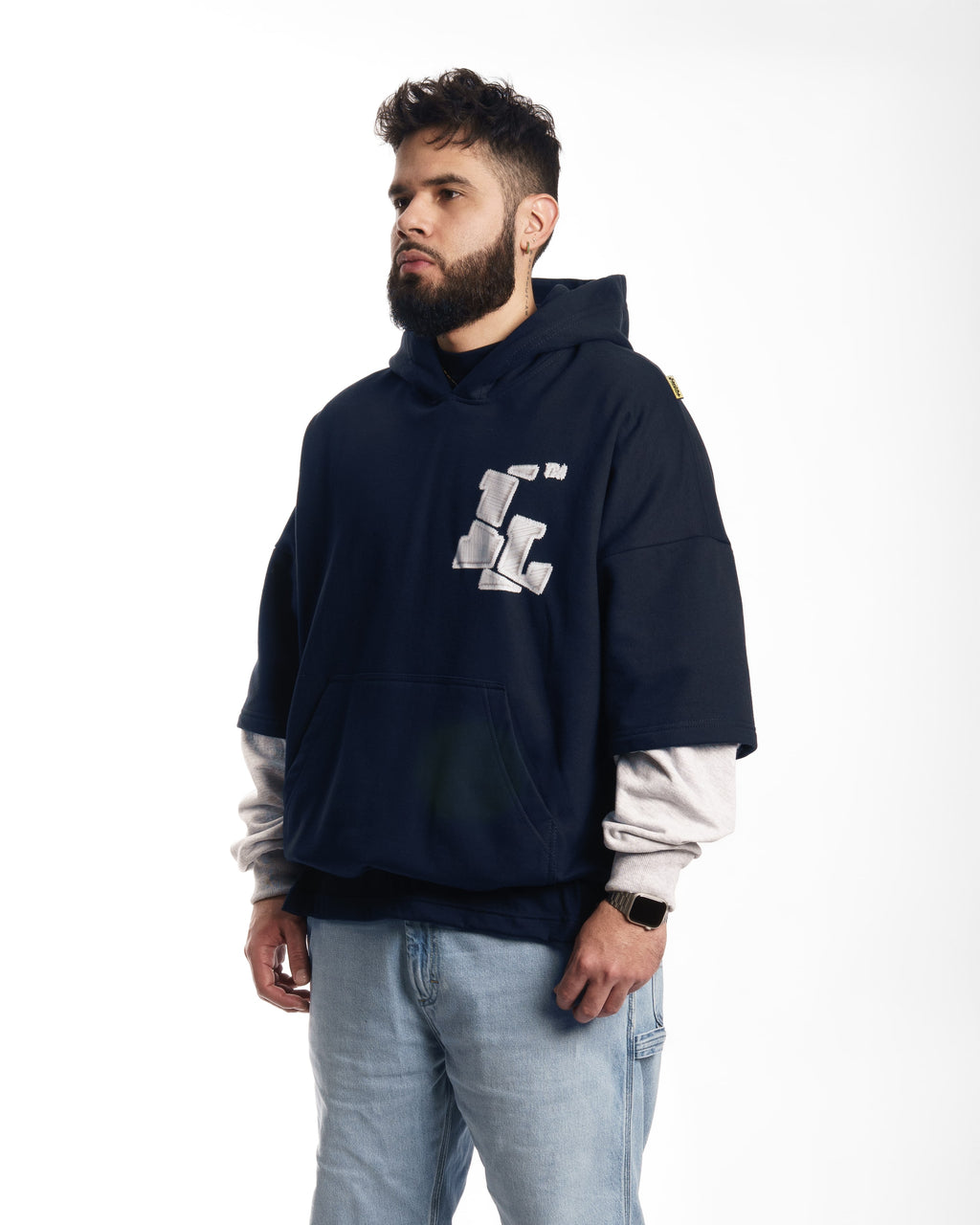 "1LB STITCH LOOK" // POLERON OVERSIZED DOUBLE SLEEVE