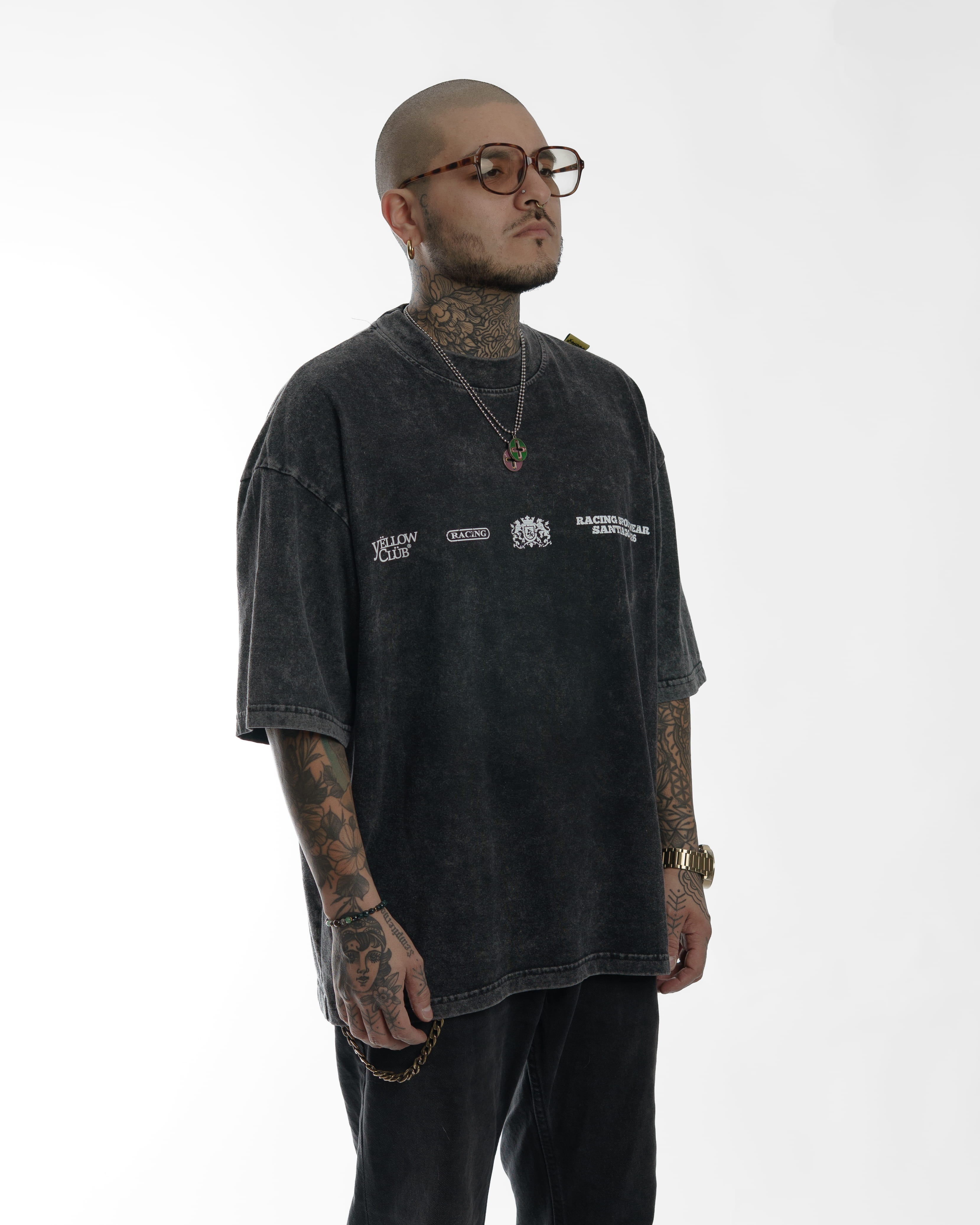 "ALL IN RACING" // OVERSIZED TEES // ACID WASH