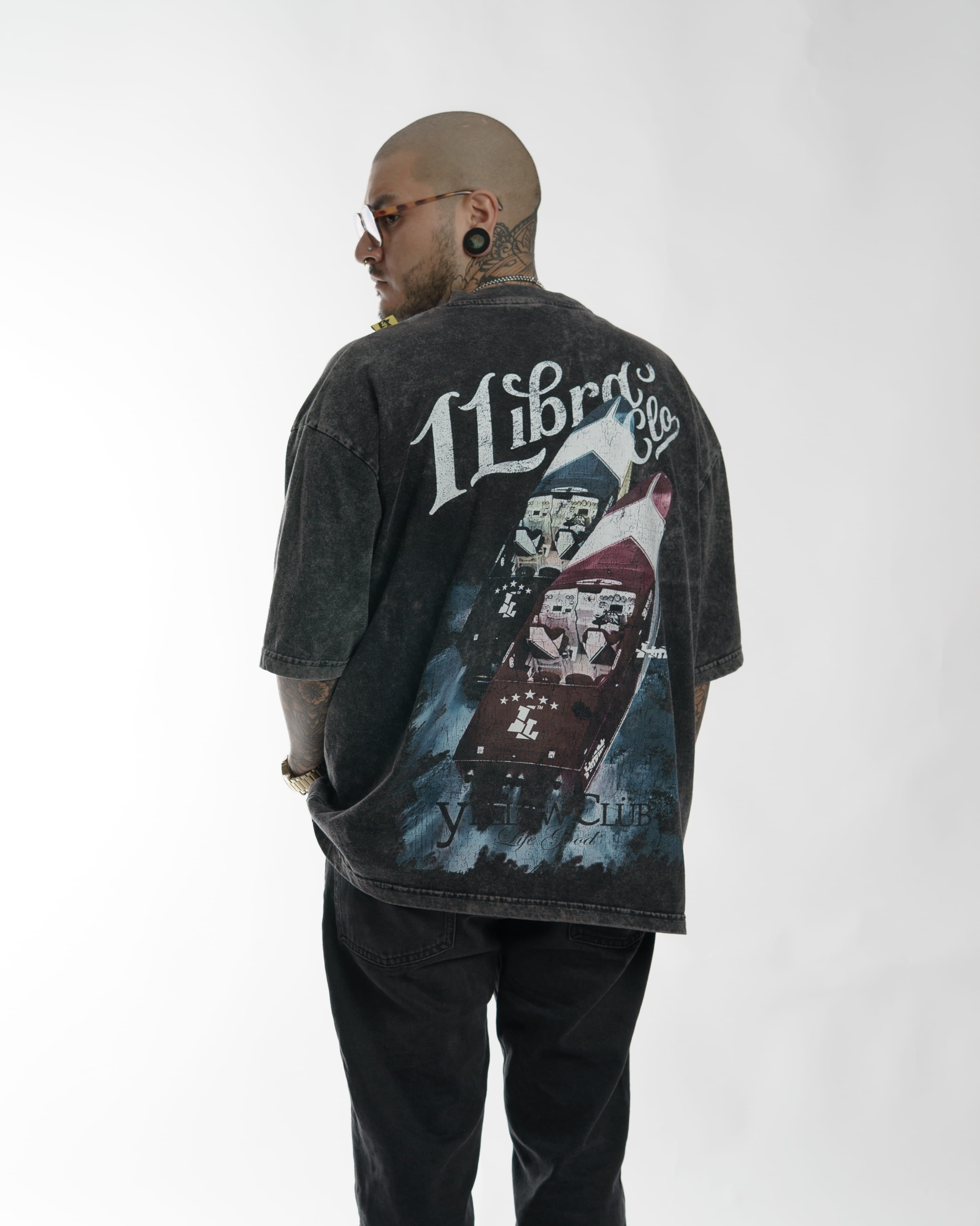 "ALL IN RACING" // OVERSIZED TEES // ACID WASH