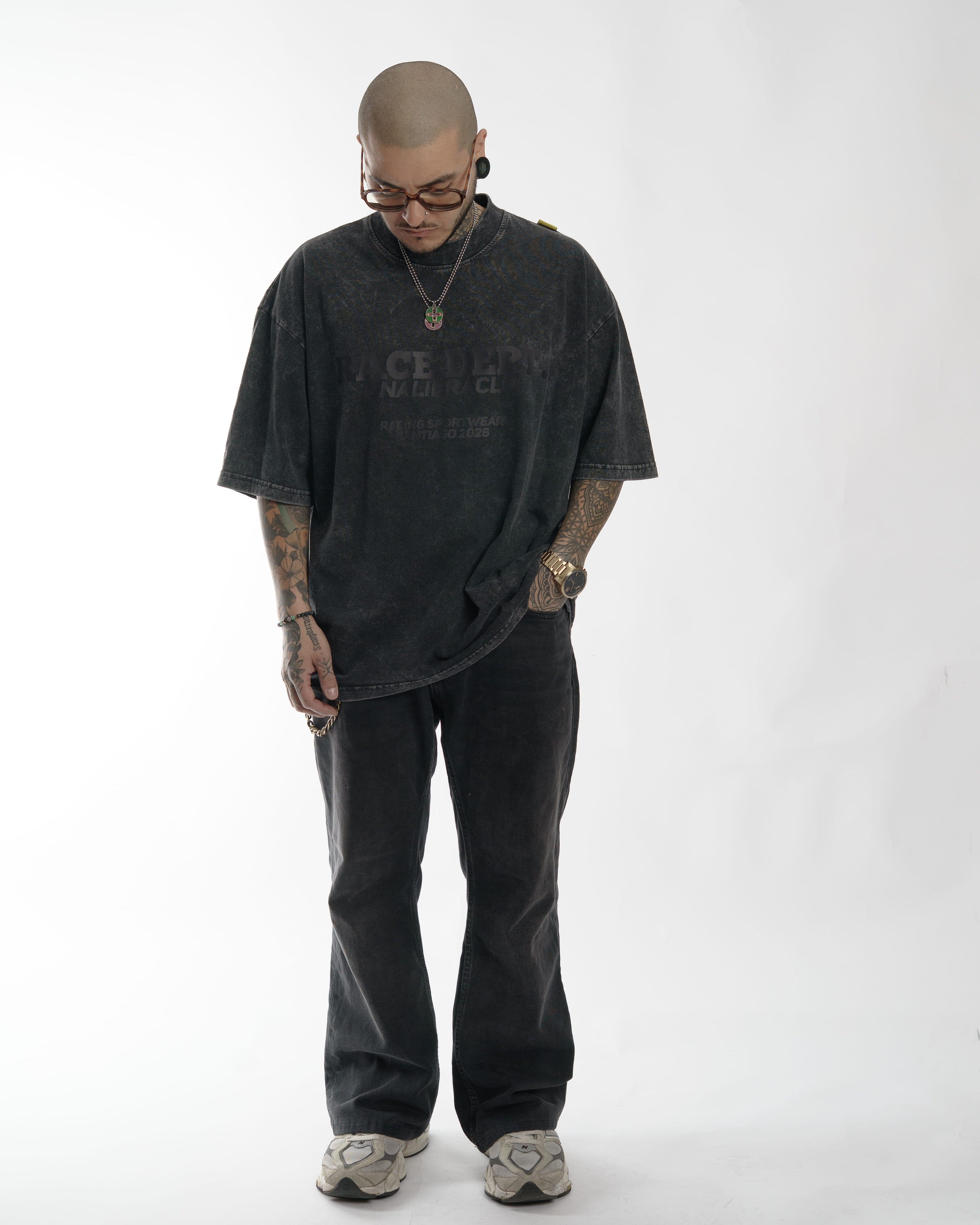 "RACE DEPT. TEX" // OVERSIZED TEES // ACID WASH