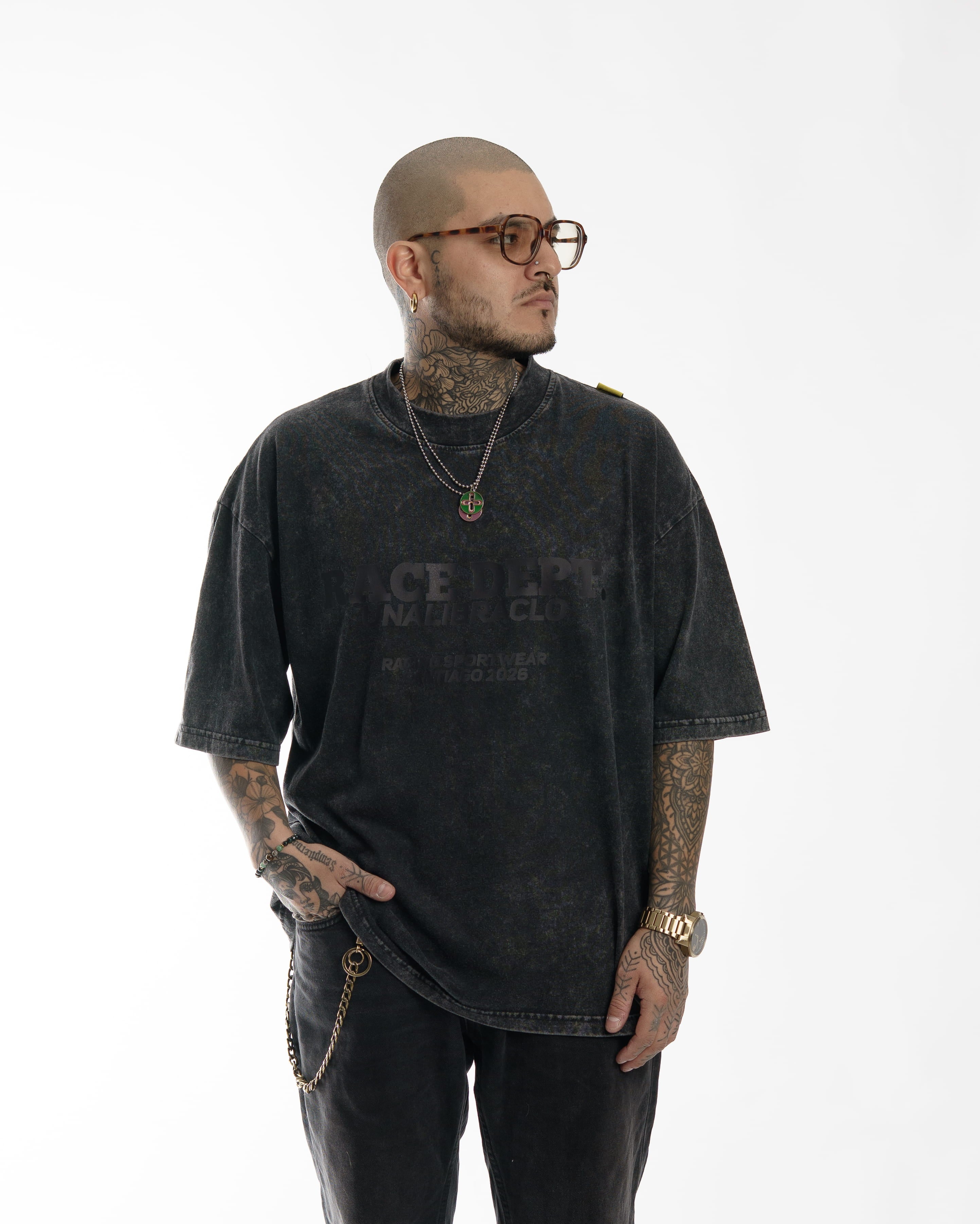 "RACE DEPT. TEX" // OVERSIZED TEES // ACID WASH