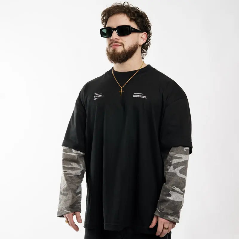 "MICRO TEX 01" // POLERA OVERSIZED DOUBLE SLEEVE