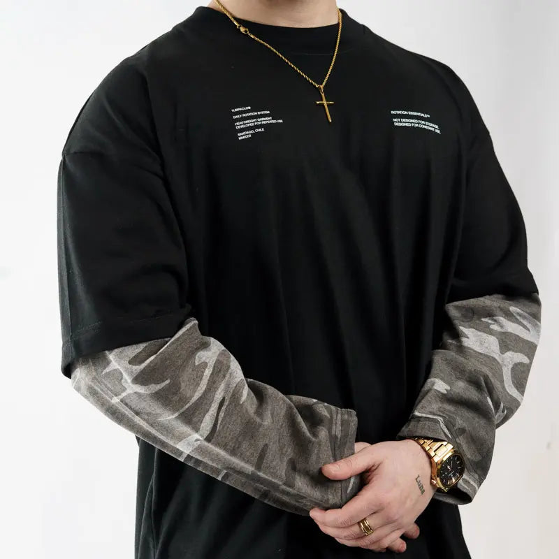 "MICRO TEX 01" // POLERA OVERSIZED DOUBLE SLEEVE