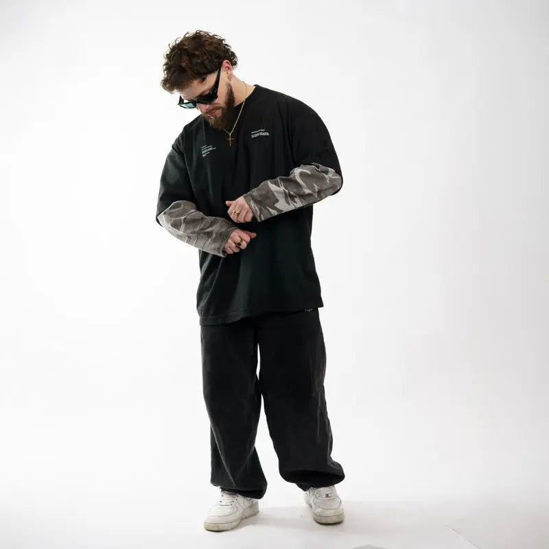 "MICRO TEX 01" // POLERA OVERSIZED DOUBLE SLEEVE