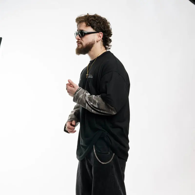 "MICRO TEX 01" // POLERA OVERSIZED DOUBLE SLEEVE