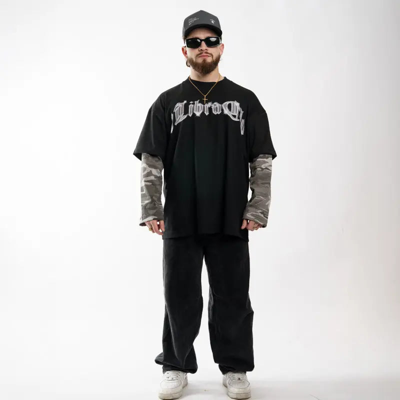 "METAL 01" // POLERA OVERSIZED DOUBLE SLEEVE