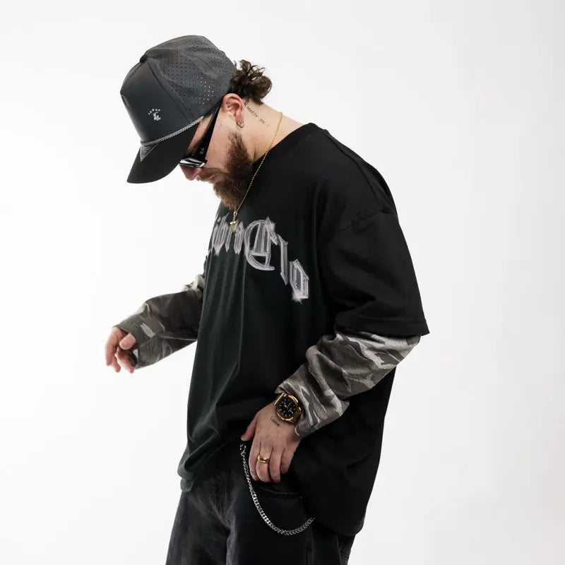"METAL 01" // POLERA OVERSIZED DOUBLE SLEEVE