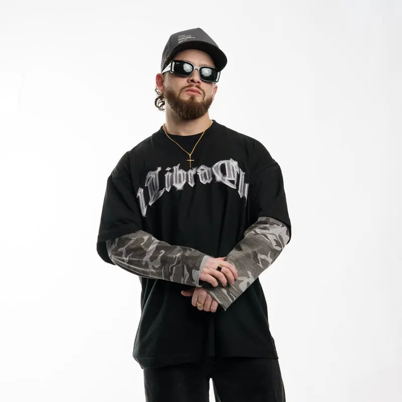 "METAL 01" // POLERA OVERSIZED DOUBLE SLEEVE