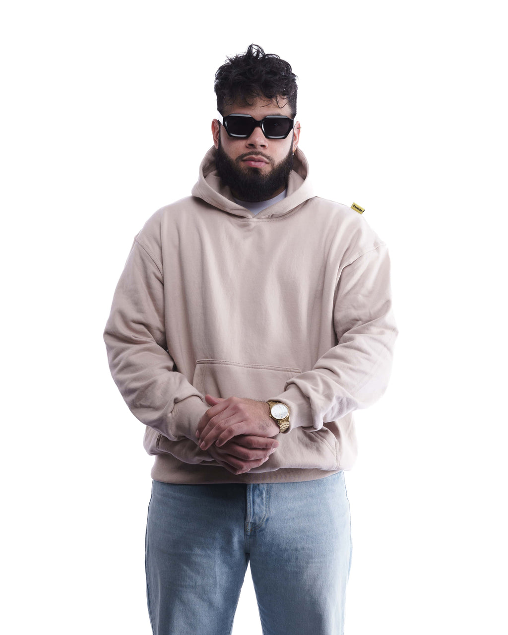 BASIC//ESSENCIAL OVERSIZED HOODIE BEIGE