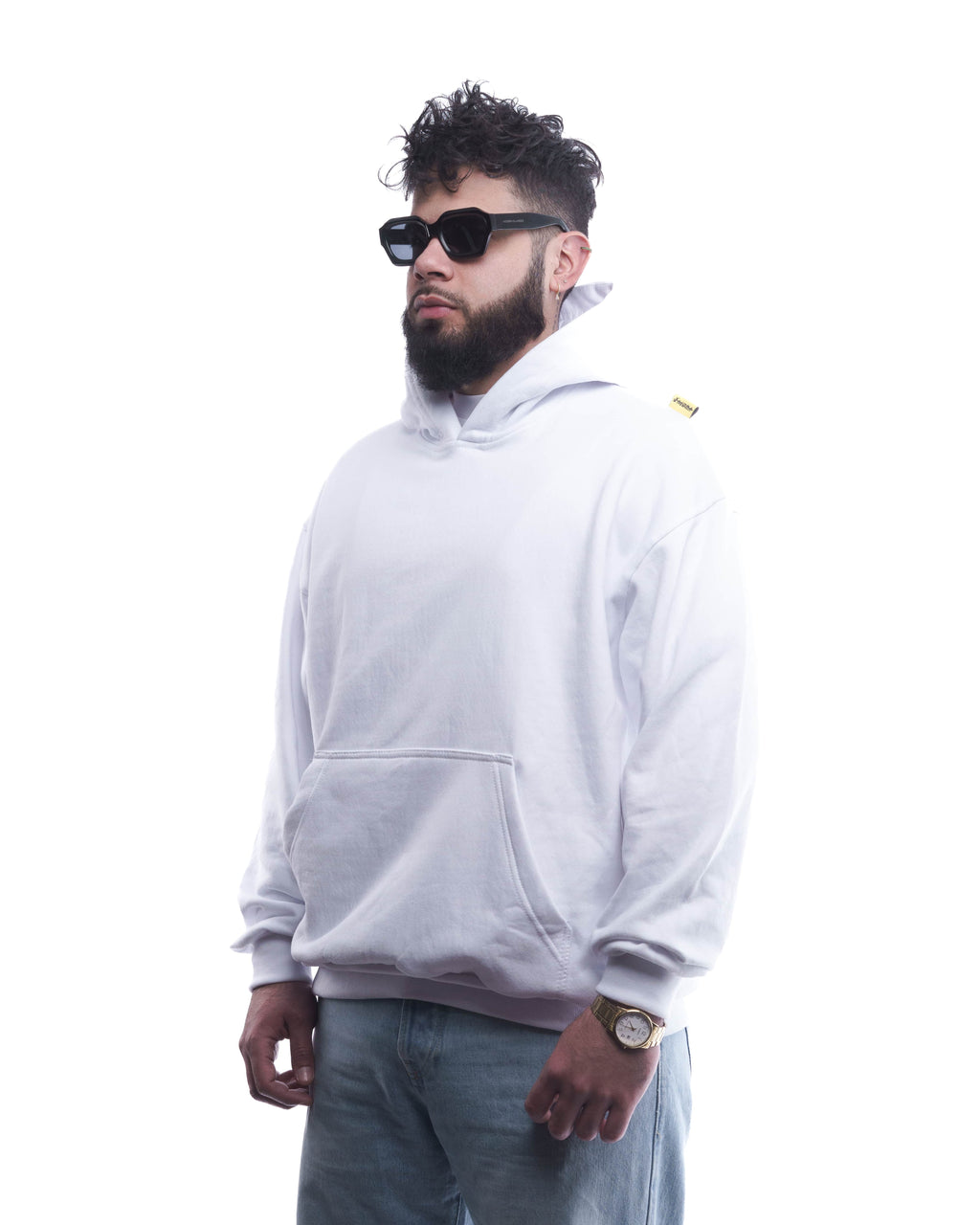BASIC//ESSENCIAL OVERSIZED HOODIE BLANCO