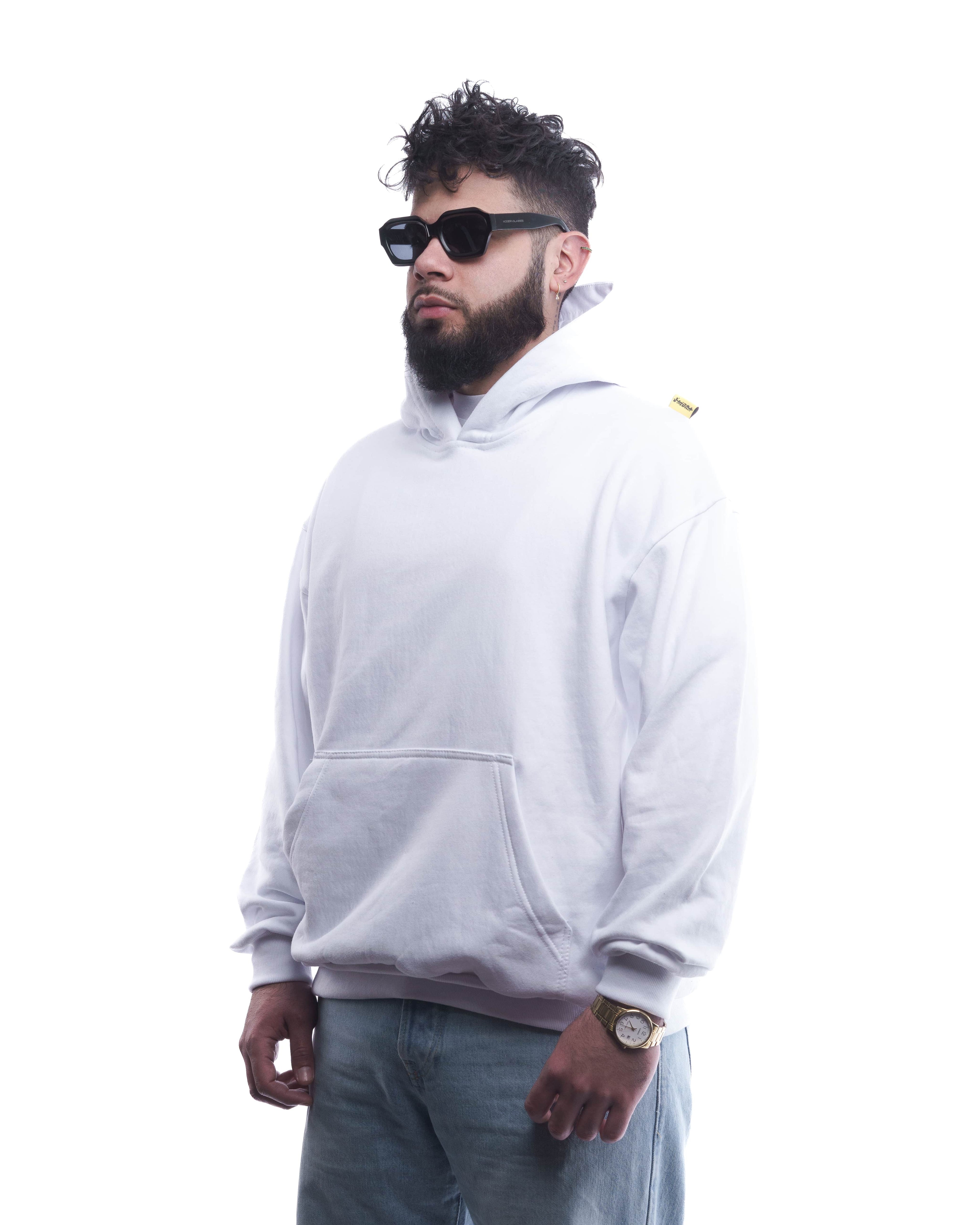 BASIC//ESSENCIAL OVERSIZED HOODIE BLANCO