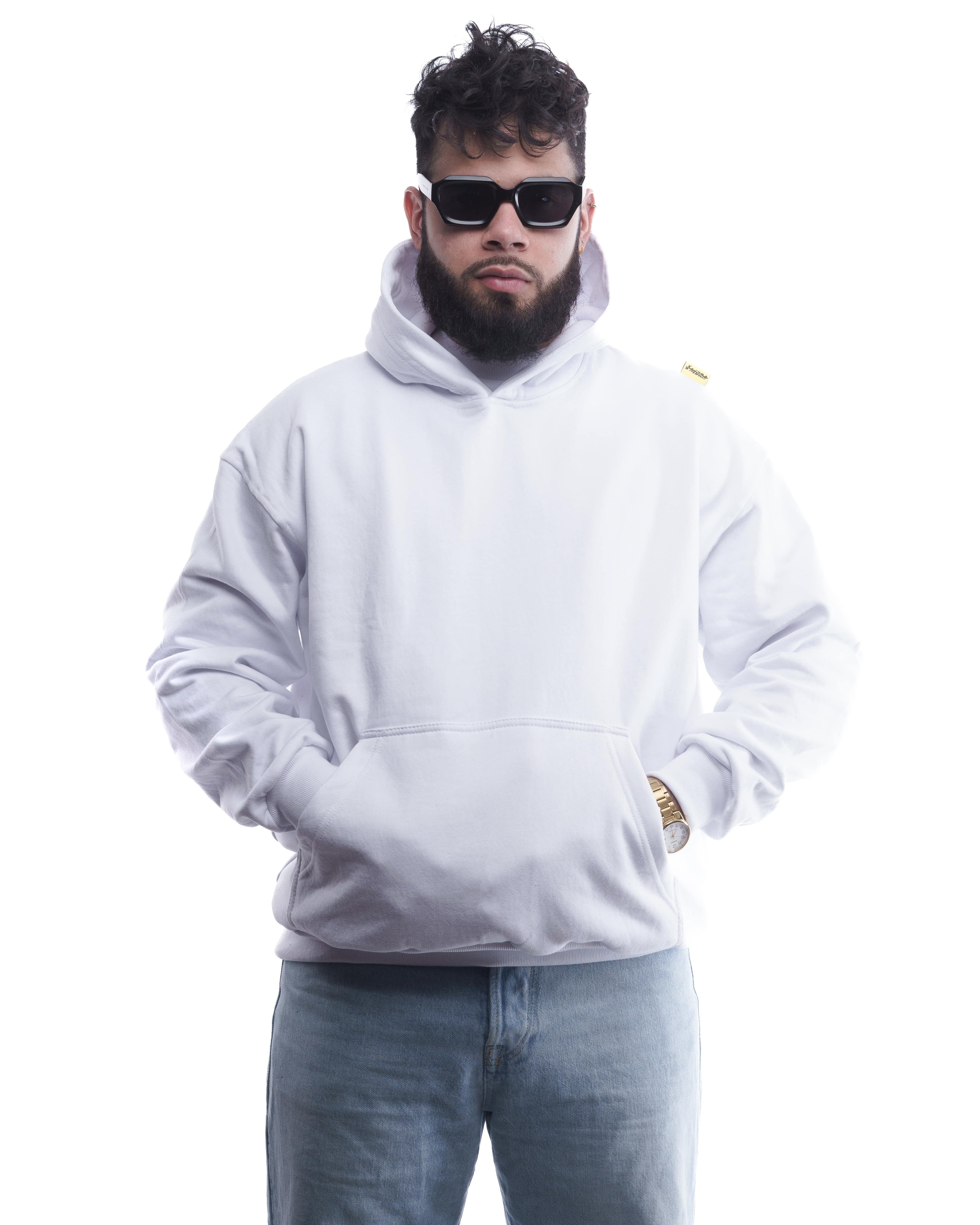 BASIC//ESSENCIAL OVERSIZED HOODIE BLANCO