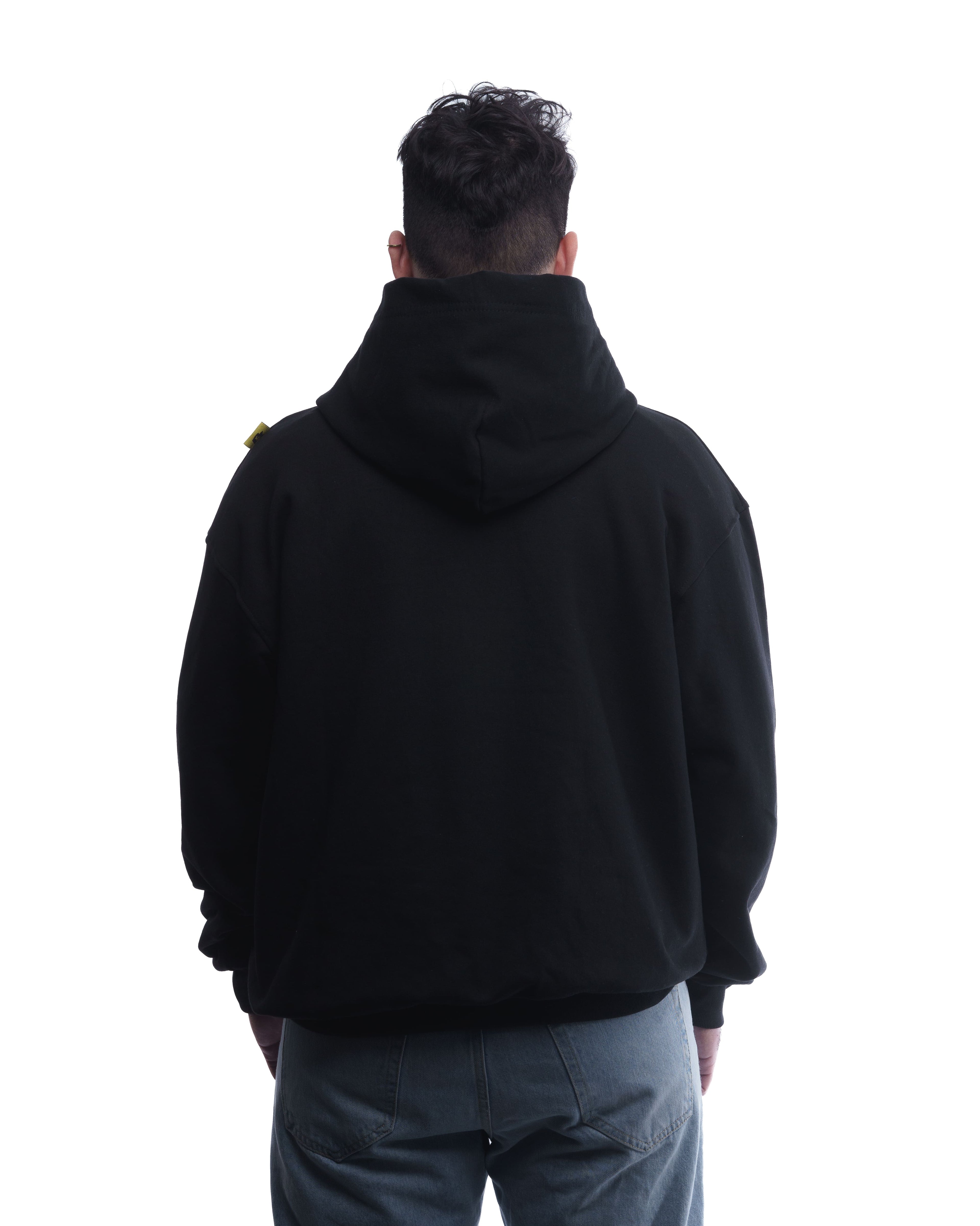 BASIC//ESSENCIAL OVERSIZED HOODIE NEGRO