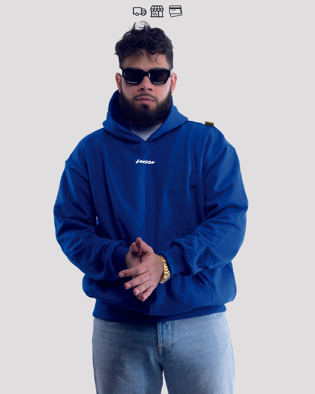 BASIC MINI LOGO// OVERSIZED HOODIE