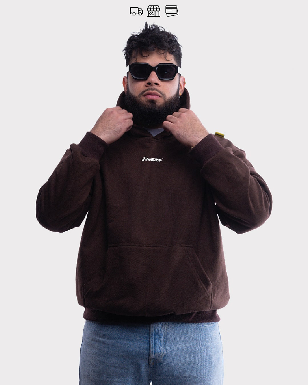 BASIC MINI LOGO// OVERSIZED HOODIE