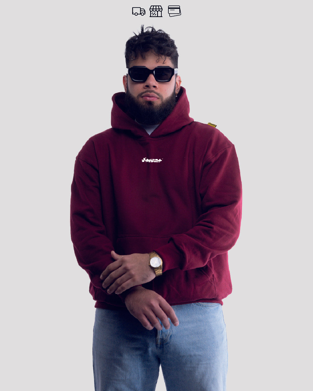 BASIC MINI LOGO// OVERSIZED HOODIE