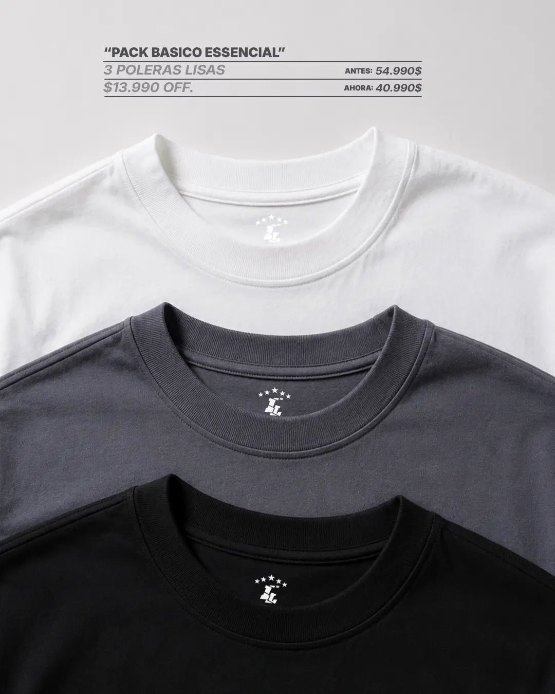 PACK // 3BASICAS BLANK - ESSENCIALES