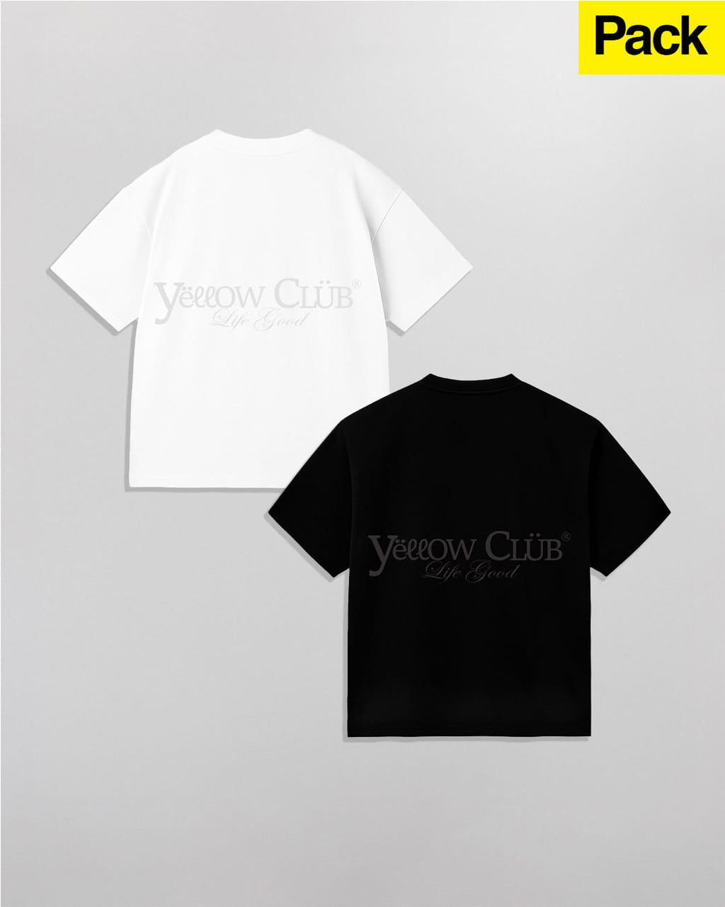 PACK // "YELLOW CLUB MONOCROMO" // HEAVYWEIGHT OVERSIZED