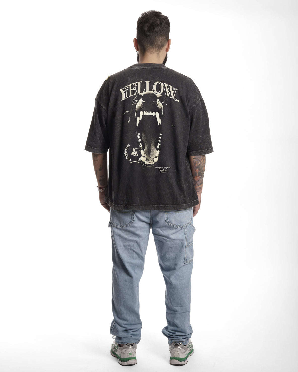 CANINE BLACK // POLERA OVERSIZED // ACIDWASH
