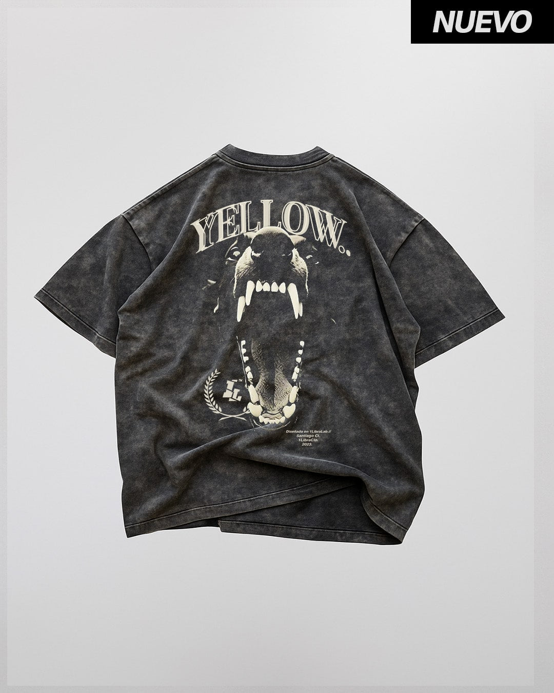 CANINE BLACK // POLERA OVERSIZED // ACIDWASH