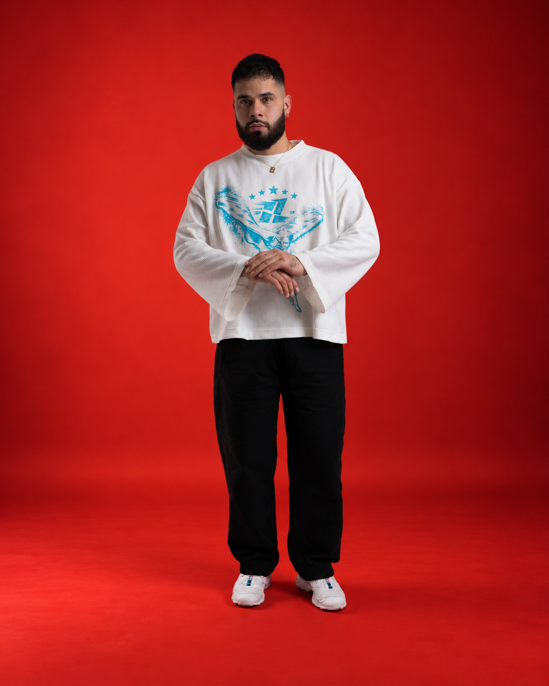 AZURE SPIRIT FLARE WAFFLE LS / ECRU