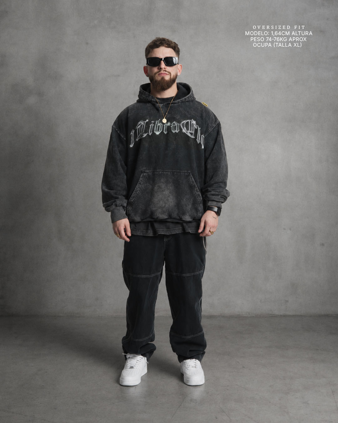 "METAL" // HOODIE OVERSIZED // ACIDWASH