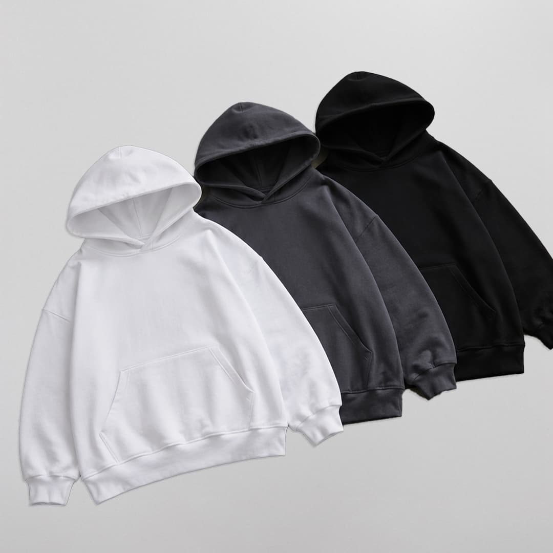 PACK HOODIES // 3 BASICOS BLANK - ESSENCIALES + ENVIO GRATIS
