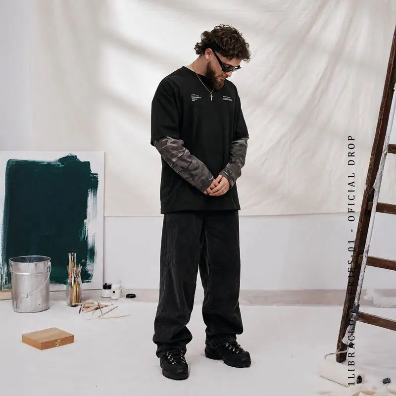 "MICRO TEX 01" // POLERA OVERSIZED DOUBLE SLEEVE