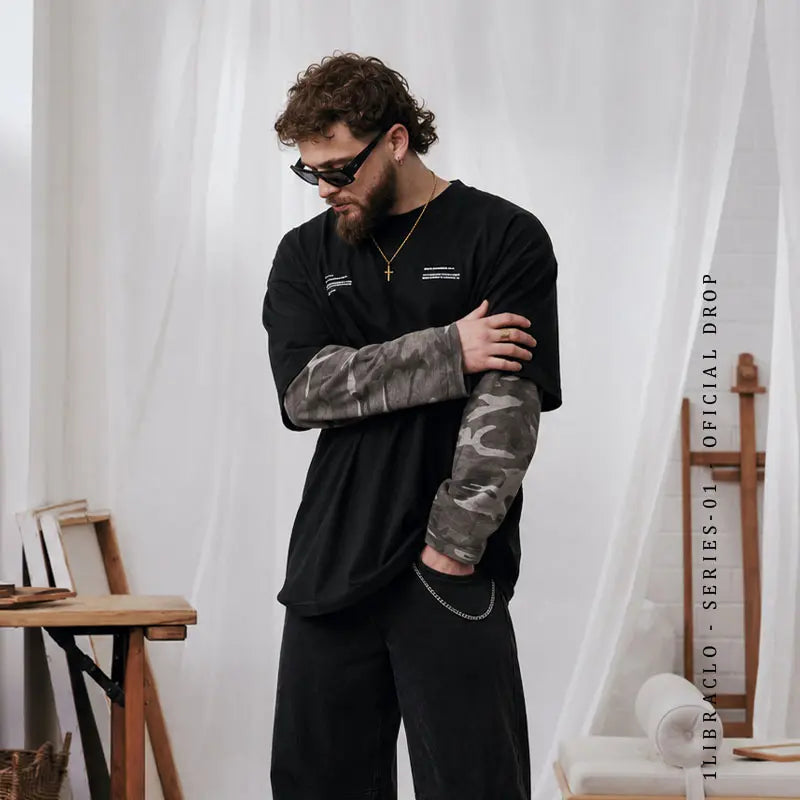 "MICRO TEX 01" // POLERA OVERSIZED DOUBLE SLEEVE