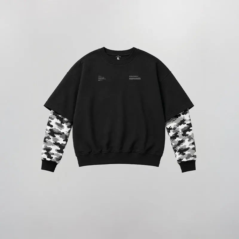 "MICRO TEX 01" // CREWNECK BOXYFIT DOUBLE SLEEVE