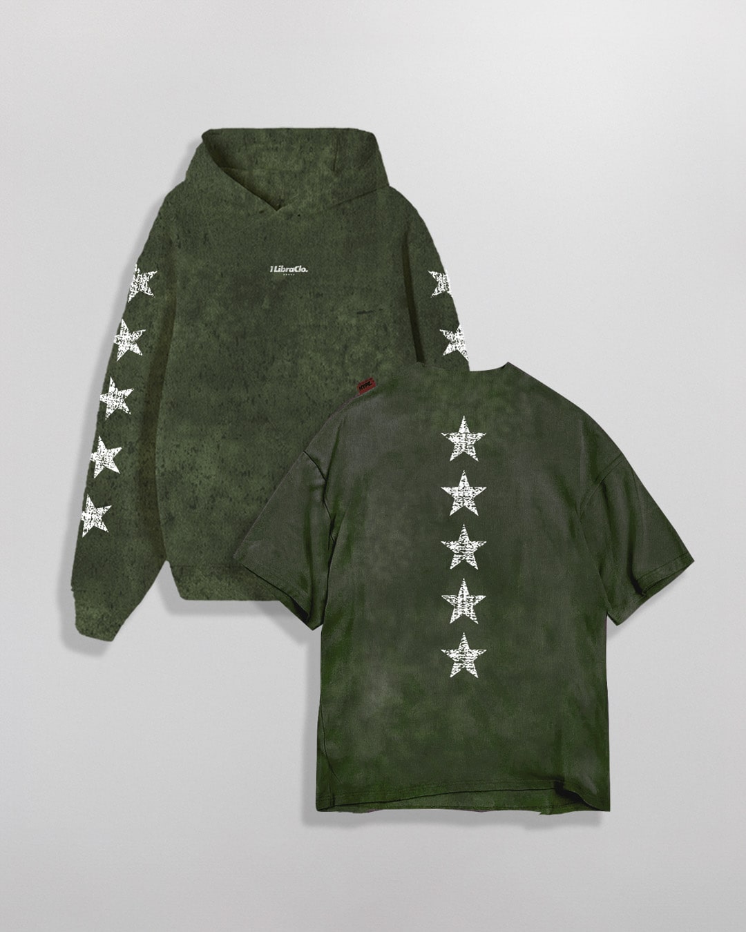 2PACK STAR LINE / HOODIE-POLERA-OVERSIZED / ACIDWASH