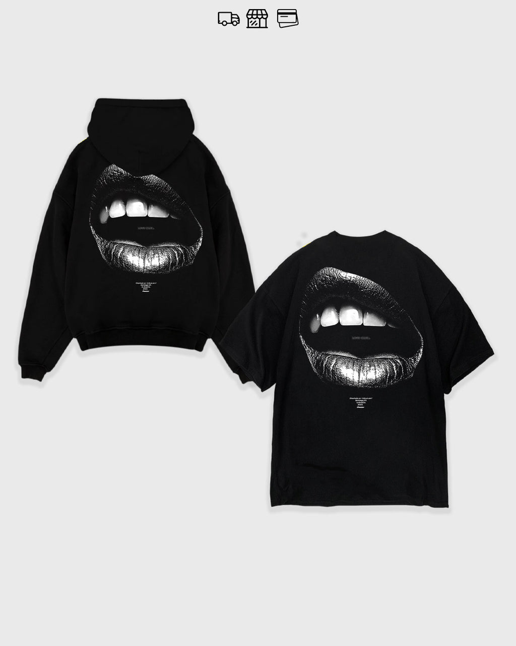 2Pack HOODIE + POLERA-OVERSIZED "LIPS"