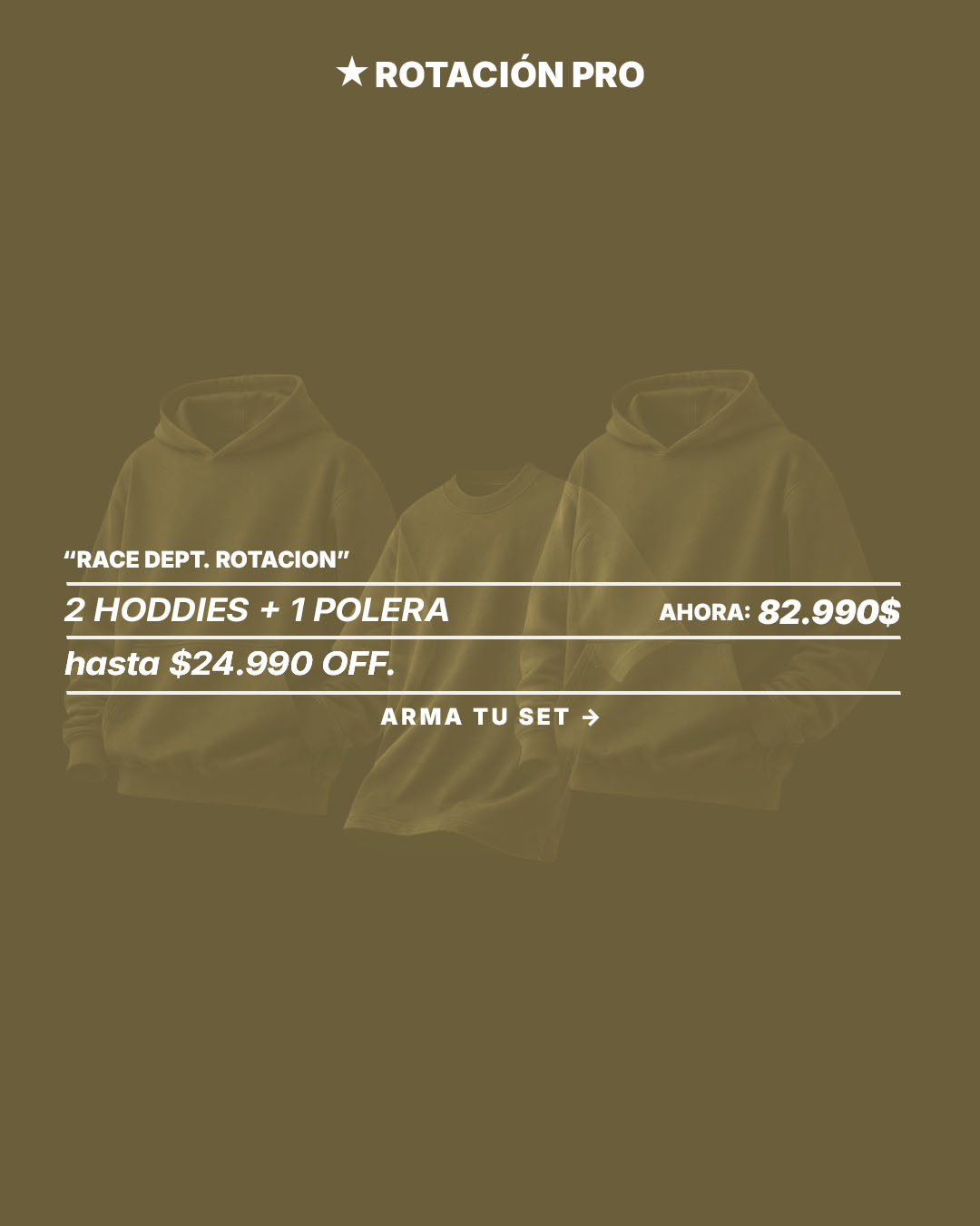 RACEDEPT. ROTACION HOODIE + POLERA + ENVIO GRATIS