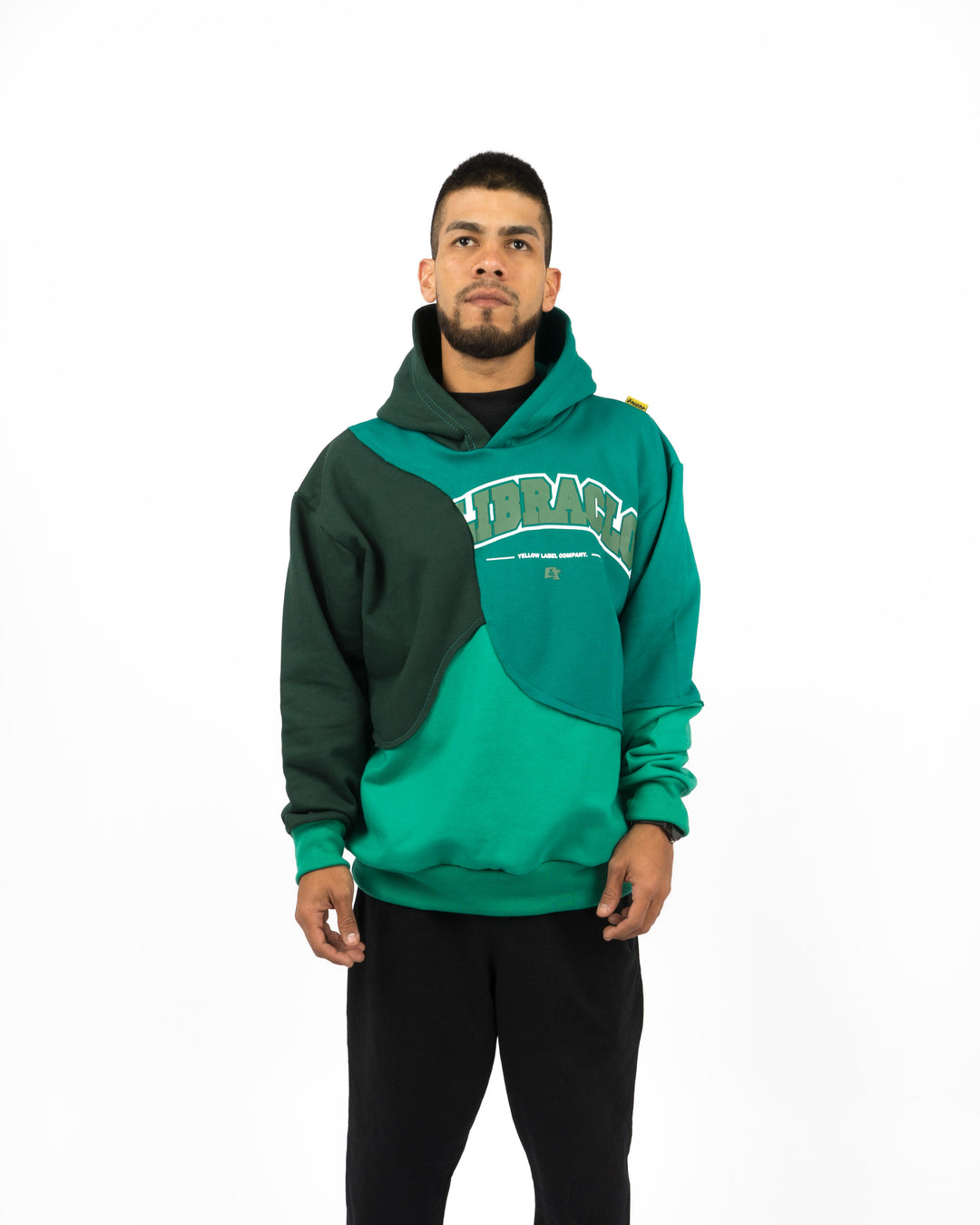 PATCH WORK GREEN//HOODIE