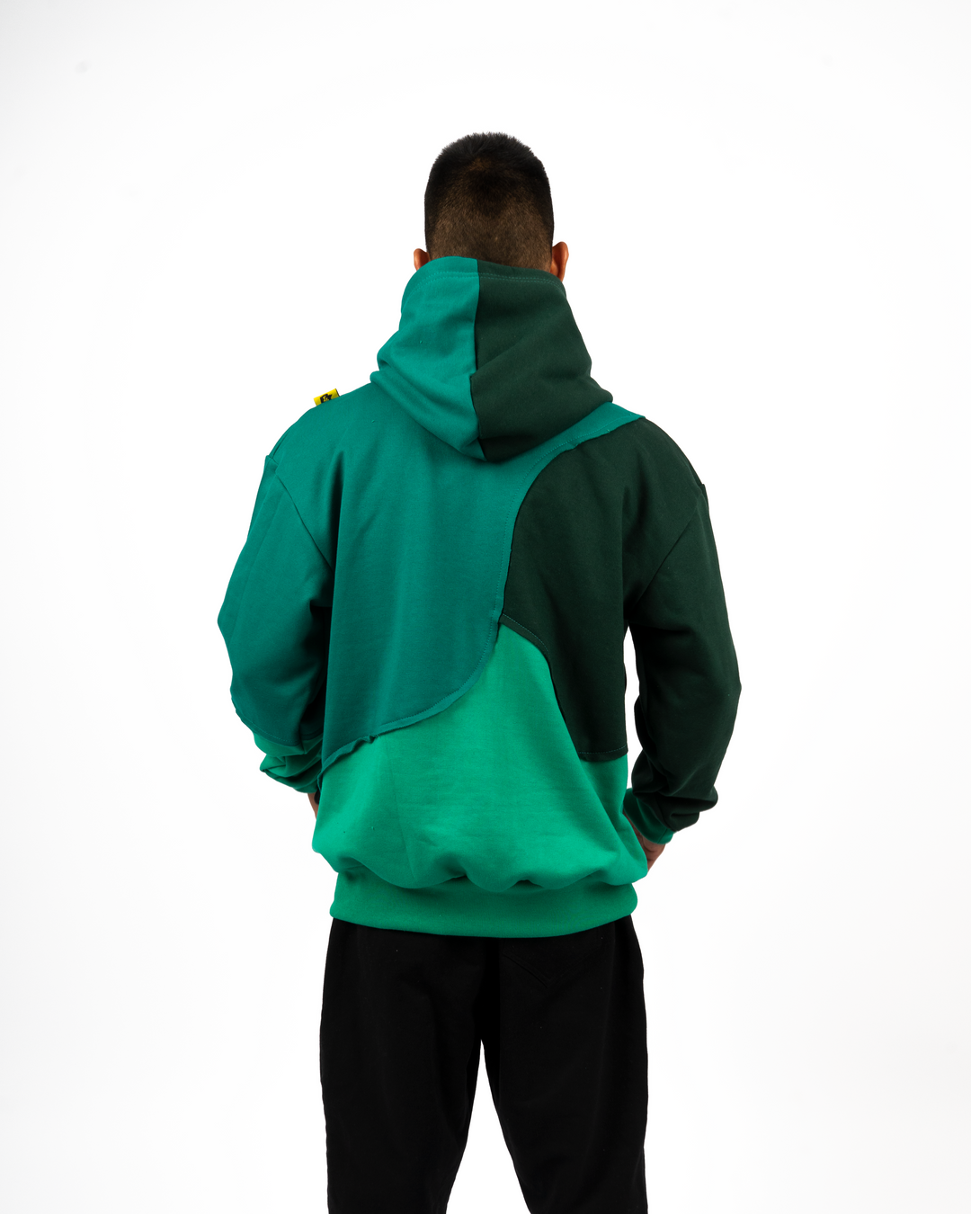 PATCH WORK GREEN//HOODIE