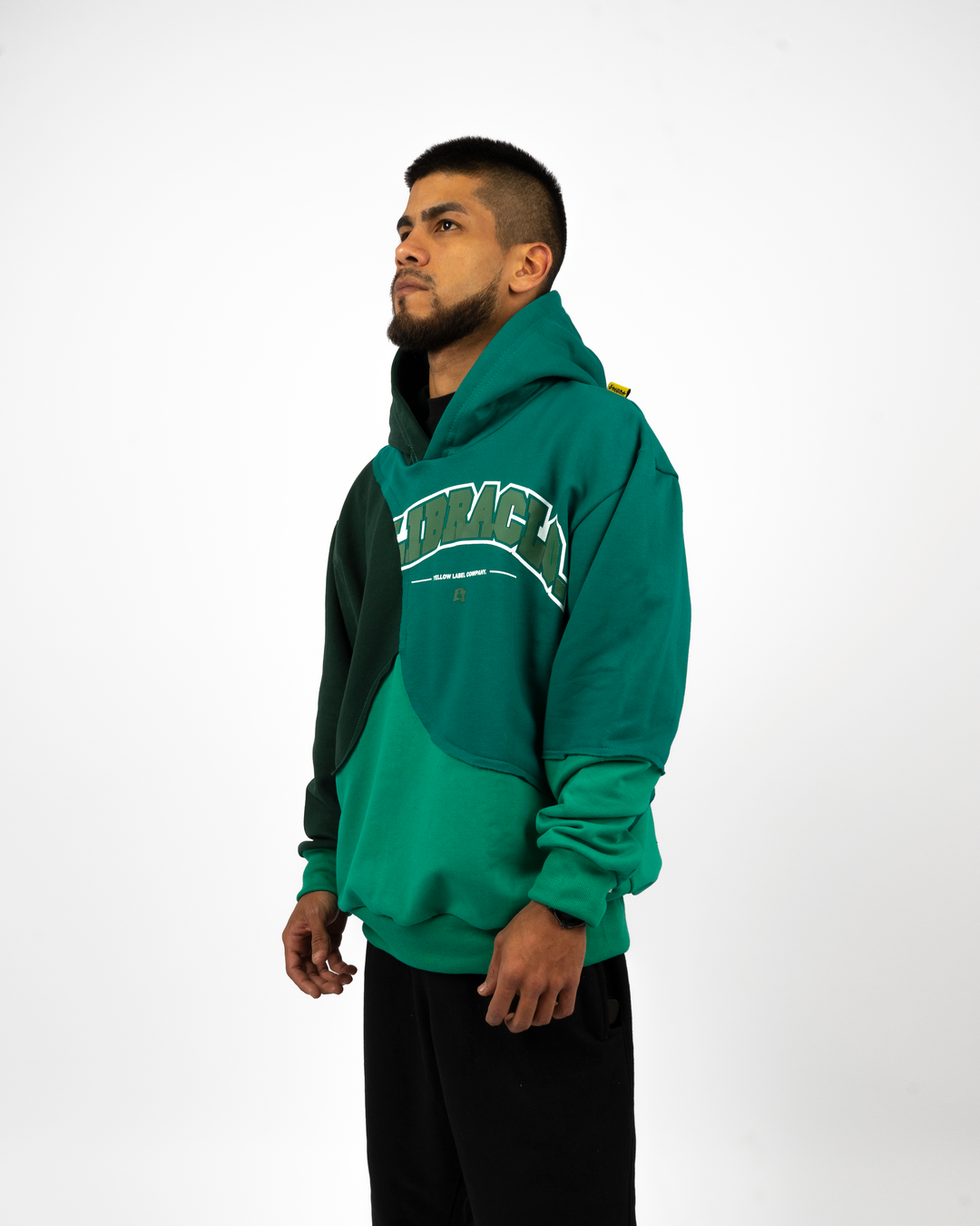 PATCH WORK GREEN//HOODIE